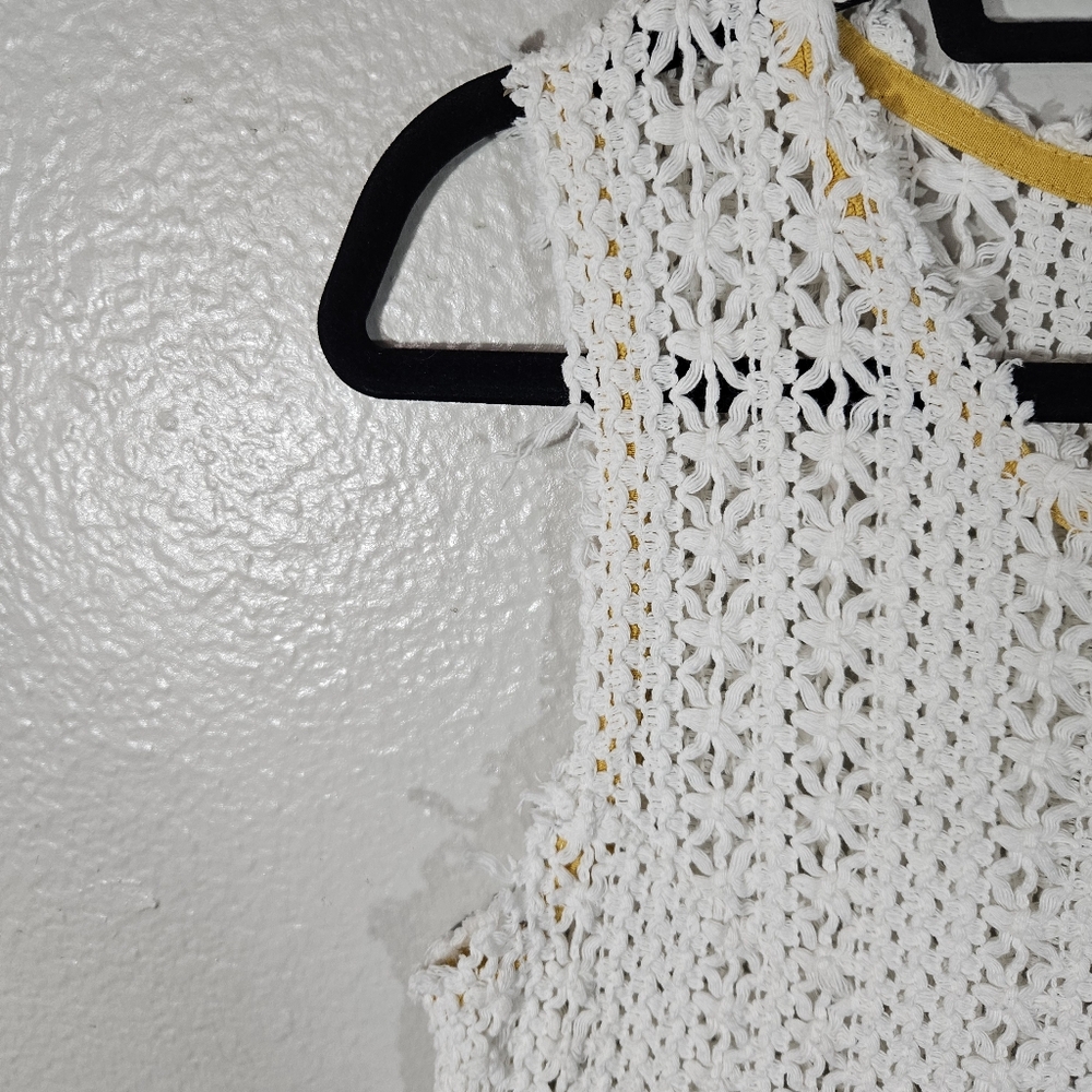 Free People Beach Thrifty Eyes Crochet Mini Dress Size S - Picture 5 of 12